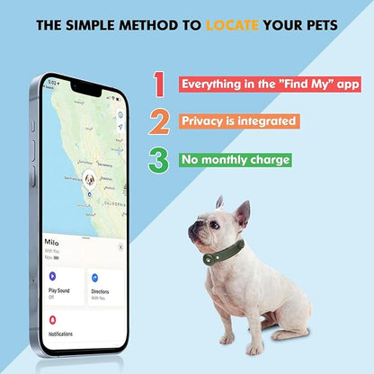 2-in-1 GPS Tracker for Dogs: Smart Collar with Real-Time Location, No Monthly Fee, Unlimited Range (iOS Only) GPS Tracker Dog Collar- Ideal for Small, Medium Large Dogs(Tracker Included)(Green)