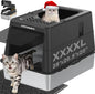 XXXXL Stainless Steel Cat Litter Box with Lid 110° Flip-Top Extra Large Enclosed Litter Box Non-Sticky Metal Pan with High Sided & Scoop, Front & Top Entry, Anti-Leakage, Easy Cleaning, 28"x20.5"x20"