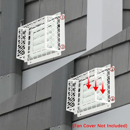 Dryer Vent Bird Guard,Dryer Vent Cover Guard for Most 3" to 4" Bathroom Exhaust Fan Cover Ventilation,7"Lx7"Wx5"H Steel Ventilation Bird Cage for Bath Exhaust Fan Cover,White,2PCS