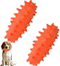 2 Pack Dog Toys for Aggressive Chewers, Tough Puppy Chew Toys Teething Bone for Puppies, Soft Foaming Rubber Interactive Toys for Small Medium Breed (Orange)