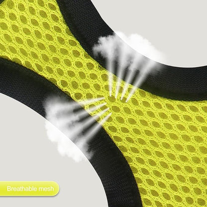 YIMEIS Dog Harness and Leash Set, No Pull Soft Mesh Pet Harness, Reflective Adjustable Puppy Vest for Small Medium Large Dogs, Cats (Fluorescent Yellow, X-Small (Pack of 1)