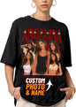 NAZENTI Custom Bootleg Rap Tee, Custom T-Shirts with Picture, Retro Custom Bootleg, Valentine's Gifts for Him Her