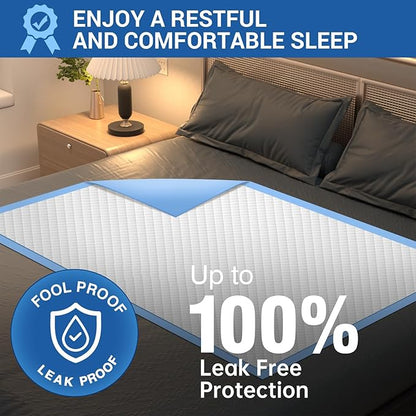 Bed Pads Disposable 40"X60" Super Absorbent Pee Pads, Oversized Underpads for Adults, Elderly, Pets [150x200CM, 15pcs]