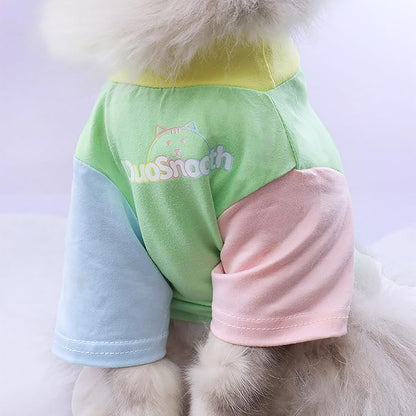 Custom Dog Shirt,Personalized Pet Apparel with Name Text Photo Image,Lightweight Breathable Puppy Kitten Cotton Vest for Small Medium Large Dogs Cats,Puppy Gift (Dopamine Pink, Large)