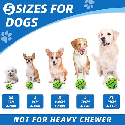 Dog Toys Ball, Interactive Dog Ball, Shaking with Gibbering Sound, for Training & Herding, L, 3.94 in (10 cm)