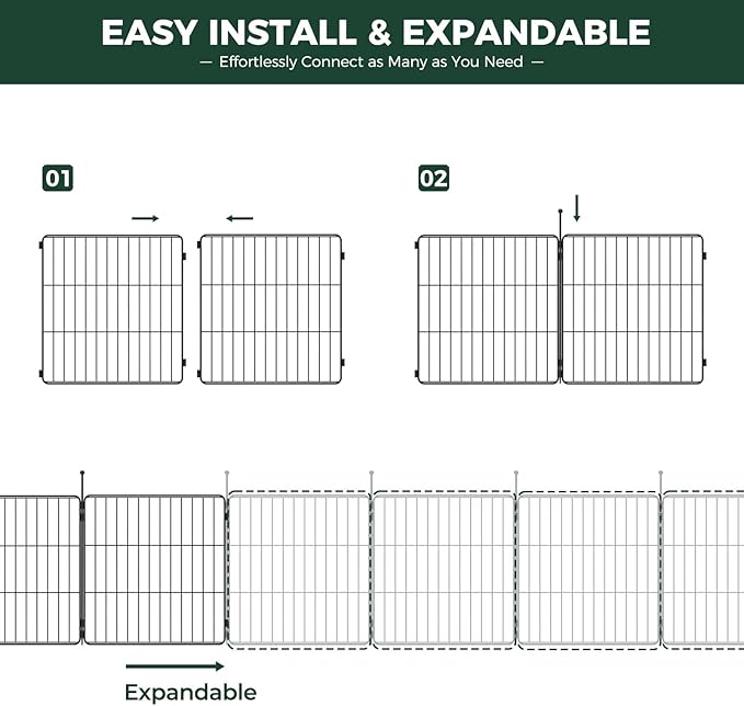 FXW MiniPaws Unleashed Dog Playpen, Expandable & Portable Design for Yard, RV Camping and Indoor Use, for Puppies and Small Dogs, 20-inch 16 Panels