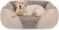 INVENHO Large Rectangle Orthopedic Dog Bed for Medium Small Dogs, Washable Soft Calming Puppy Sleeping Cuddler With Anti-Slip Bottom L(30"x24"x9")