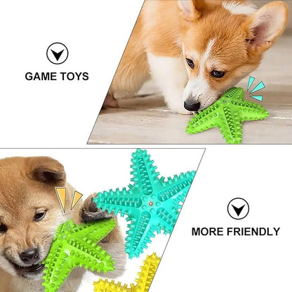 Chew Toy for Dog Toothbrush Stick Dog Toys for Aggressive Chewers Interactive Toys Treats Tough Toy to Keep Them Busy Chew Toys for Small Dogs (Star Toy - Green)