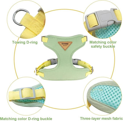wanheart Cat Harness and Leash Set Escape-Proof Adjustable cat Leash and Harness Combo Suitable for All cat Breeds (Green, L)