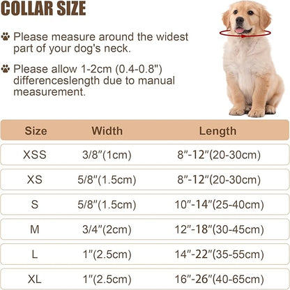 Reflective Dog Collar with Buckle Adjustable Safety Nylon Collars for Small Medium Large Dogs, Navy Blue XS