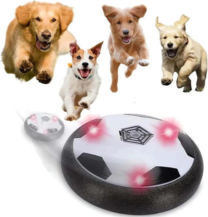 Ivieicip Active Gliding Disc - 2023 New Light up Indoor Soccer Ball Games Rolling for Dogs, Interactive Automatic Self Moving Dog Toys, Flying Saucer Aggressive Chewers (Sound)