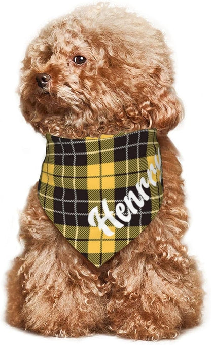 Custom Pet Scarf Personalized Dog Bandana with Name Personalized Add Your Text Bibs Triangle Head Scarfs Gift for Small Medium Large Dogs Cats Baby Puppy Pets Accessories