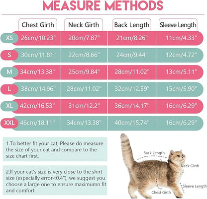 Sticky Cat Clothes Stretchy, Sphynx Hairless Sweater & Pajamas for Cats only, Soft Cat Onesie for Cats After Surgery Female Male & Hair Loss Prevention, Pink XL