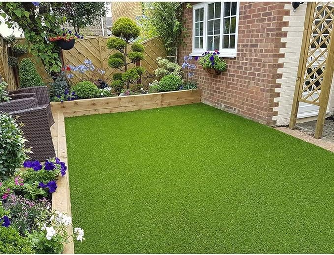 ALTRUISTIC Premium Artificial Grass Drainage Holes & Rubber Backing 70 oz Realistic Synthetic Grass Mat Extra-Heavy & Soft Pet Turf Fake Grass for Dogs or Outdoor Decor (12ft X 82ft)