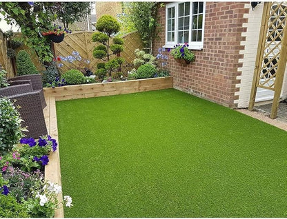 ALTRUISTIC Premium Artificial Grass Drainage Holes & Rubber Backing 70 oz Realistic Synthetic Grass Mat Extra-Heavy & Soft Pet Turf Fake Grass for Dogs or Outdoor Decor (12ft X 82ft)