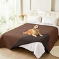 hyha Waterproof Dog Blanket, Soft Pet Bed Blankets, Waterproof Sofa Couch Cover for Dogs Washable, Reversible Pet Couch Covers for Sofa Furniture (82x120 Inch, Brown/Chocolate)