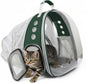Cat Backpack Carrier, Back Expandable Pet Backpack with Bubble Window, Airline Approved Pet Travel Bag for Small/Medium Cats & Puppies, Hiking, Camping, Outdoor Use (Green)