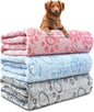 3 Pack Dog Blankets for Small Dogs, 23''x16'' Washable Dog Blanket, Soft Pet Blankets for Cat、Rabbit、Guinea Pig Small Animal Fleece Bedding Cute Claw Pattern Rabbit Bedding