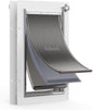 Baboni 3-Flaps Pet Door for Interior and Exterior Doors, Steel Frame and Telescoping Tunnel, Strong and Durable Dog Door (Pets Up to 40 Lb) -Medium