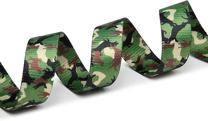 Mercano Adjustable Dog Collar - Special Design Patterns, Soft Nylon Comfortable Durable Pet Collar for Small Medium Large Dogs (L, Dog Camouflage Green)