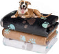 Dono 1 Pack 3 Dog Blankets for Small Dogs, Soft Fluffy Paw Print Pattern Fleece Pet Blanket Warm Sleep Mat, Puppy Kitten Blanket Doggy Mat for Dog Cat Kitten Doggy -23 * 16in