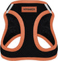 Best Pet Supplies - All Weather Mesh/Plush, Reflective, No Pull Harness for Small, Medium Dogs, Cats - Secure with Hook & Loop Fastener, Buckle, Double D-Rings - Black/Orange Trim, XS