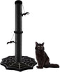 Gothic Cat Scratching Post with Spider Dangling Toys for Indoor Large Cats, Halloween Spooky Cat Scratcher,Activity Cat Play Center Cat Tree Tower Furniture with Cobweb Base,Black,Large