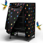 Tchvt Nighttime Bird Cage Covers with Zipper Panel Blackout Birdcage for Winter Universal Breathable Large Good Night Enclosure for Bird (Polka Dot, 33x23x41 inch)