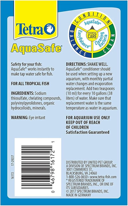 Tetra 16172 AquaSafe Fish Tank Water Conditioner, 8.45 fl oz (Pack of 2)