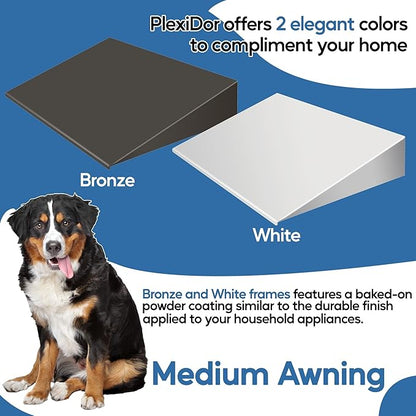 Plexidor Performance Pet Doors Universal Pet Door Awning - Door Canopy for Weather Protection, Spa, and Lawn Areas