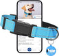 Reflective Dog Collar for Small Dogs with Dog Tags Personalized & Quick Release Buckle, Adjustable and Comfortable Nylon Pet Collar, Blue