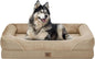 Orthopedic Extra Large Dog Bed - XXL Washable Giant Pet Couch Sofa with Removable Cover Waterproof Bolster for Large Size Dogs, 45x35