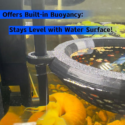 Fish Tank Floating Betta Hide，Betta or Shrimp Burrows and Hammock, Fish and Shrimp Feeder，Multifunctional Aquarium Accessories，Anchorable Location (Black)