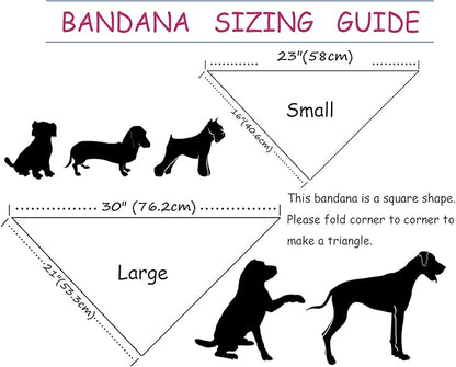 ARING PET Summer Dog Bandanas, Autumn Leaf Floral Kerchief Triangle Bibs Scarf for Puppy Small Medium Large Boy Girl Dogs Cats-S