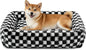 JOEJOY Large Dog Beds Large Sized Dog, Rectangle Washable Orthopedic Corduroy Fleece Pet Bed with Removable Zipper Cover, Cute Soft Calming Puppy Bed with Non Skid Bottom