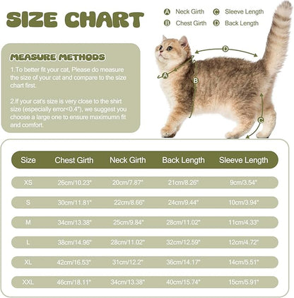 Cat Pajamas for Cats Only, Sticky Hair Cat Clothes, Sphynx Hairless Cats Sweater, Recovery Suit After Surgery, Prevent Lost Hair Kitten Onesie Shirts Costumes Outfits for Pet