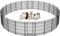 Heavy Duty Dog Playpen: 24 Steel Panels 40" Height, Square Steel Pipe with Reinforced Crossbars, 54FT 227 Sq.ft Portable Fence for Yard RV Camping, Snowy Black