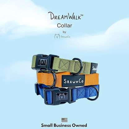 ShawnCo Dream Walk Dog Collar- Premium, Adjustable and Comfortable Pet Collar for Small, Medium, Large and Extra Large Dogs (M, Pacific Blue)