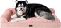 EHEYCIGA XXL Dog Bed Memory Foam, Orthopedic Giant Dog Bed Jumbo with Washable Removable Cover, Waterproof Pet Sofa Couch with Nonskid Bottom, 48x35x7.5, Pink