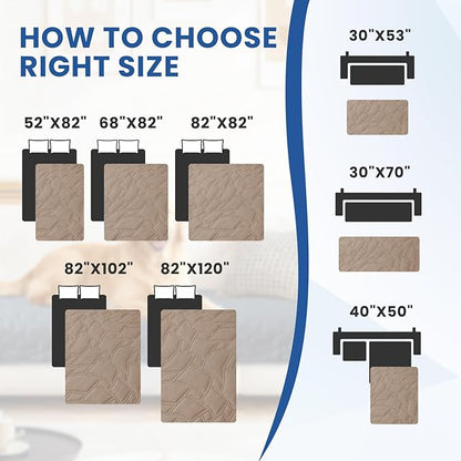 Waterproof Couch Covers for Pets, Waterproof Dog Bed Cover, Anti-Slip Soft Dog Blankets, Couch Cover for Dogs Washable, Pet Blanket for Puppy Large Dogs Cat (30x70 Inch, Khaki)