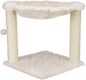 TRIXIE Baza XXL Cat Scratching Posts, Indoor Cat Furniture with Plush Hammock, Jute Scratcher Posts and Dangling Toy Ball, 18.1" L x 18.1" W x 19.7" H, Cream