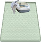 Cat Litter Mat, Silicone Large Cat Mat for Litter Box - 40x28 in, Waterproof & Non-Slip, Durable & Easy Clean, Green