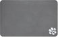 YCT Pet Dog Cat Feeding Mats - Non-Slip, Super Absorbent, Eating Mat with Footprints, 24 x 16.9 inches, Dark Grey