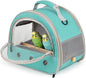 halinfer Small Bird Travel Carrier for Parakeet Budgies Parrot Cockatiel Conure, Portable Lightweight Clear Front Window with Horizontal Bar for 2 Birds Standing Perch