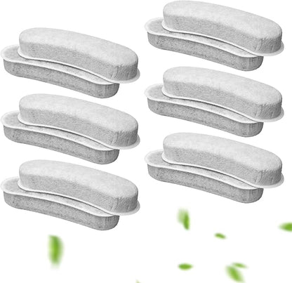 Cat Fountain Charcoal Replacement Filters Compatible with W600 Large Dog Water Fountain 205oz/6L Automatic Pet Dog Water Bowl Drinking Dispenser (12 PACK)