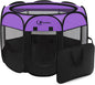 Large Dog Playpen, Puppy Pet Playpen Indoor, Dogs Tent Crates Cage Indoor/Outdoor, Portable Pop Up Dog Kennel Playpen with Carrying Case for Dogs/Cats/Rabbits, Purple