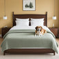 H.VERSAILTEX Plush Chenille Couch Cover for Dogs Pets Blanket for Bed Anti-Slip Soft and Durable Furniture Protector for Small Medium Large Cats Washable (52" x 82", Sea Foam)
