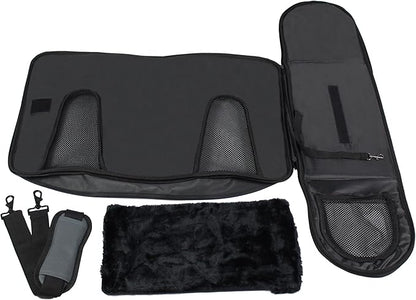 EliteField Deluxe Soft Pet Carrier (3 Year Warranty, Airline Approved), Multiple Sizes and Colors Available (20" L x 11" W x 11" H, Black+Gray)
