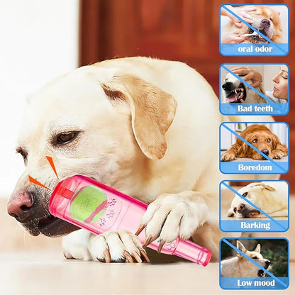 Mity rain Water Bottle Dog Toy - Dog Toys for Aggressive Chewers Cute Squeaky Dog Toys for Large/Medium/Small Dogs Interactive Dog Toys to Keep Them Busy Crunchnplay Bottle Toy (Red)