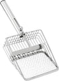Cat Litter Scoop - Stainless Steel Metal Cat Litter Scoop -Large Size, Deep Shovel, Long Handle, Poop Sifting, Durable, Heavy Duty,Kitten Pooper Lifter for Litter Box